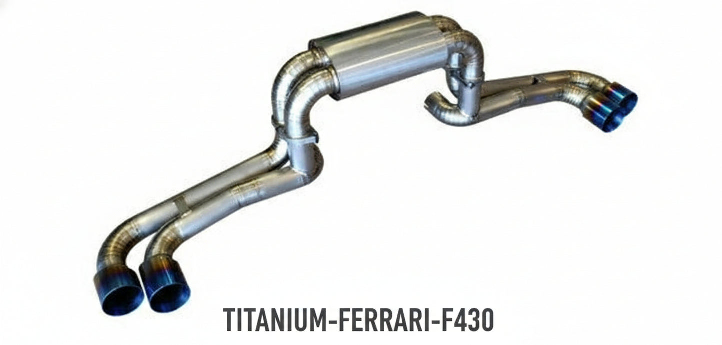 Ferrari 430 F430 Coupe Spider 05-09 Titanium Exhaust System without Valves PN: TITANIUM-FERRARI-F430