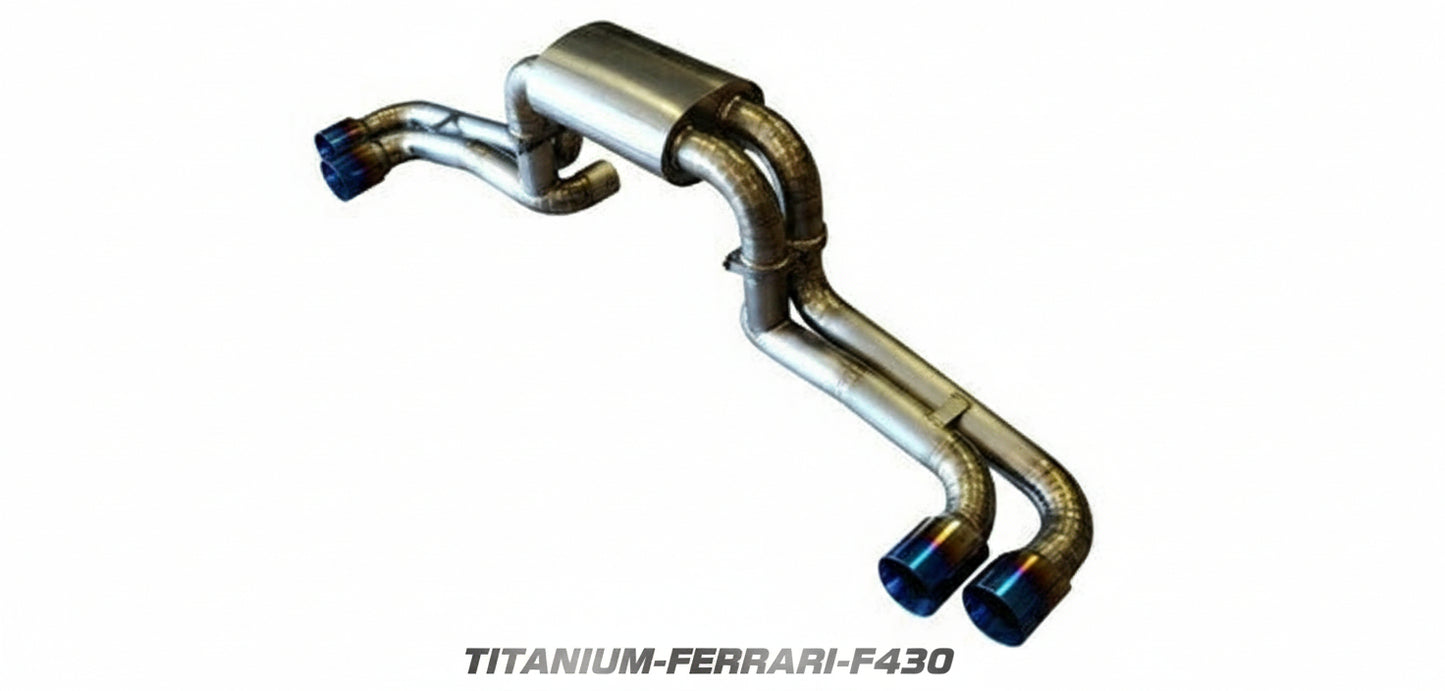 Ferrari 430 F430 Coupe Spider 05-09 Titanium Exhaust System without Valves PN: TITANIUM-FERRARI-F430